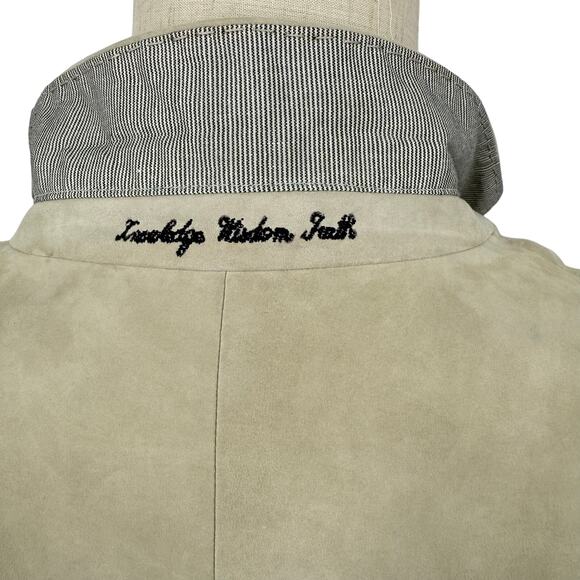 Robert Graham Casual Cream Suede Sport Coat Blazer Jacket Size 40 - Picture 10 of 16